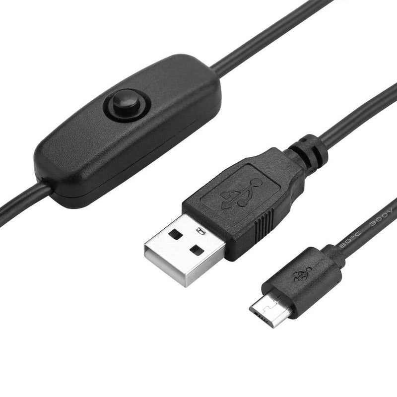 [AUSTRALIA] - Power Cable for Raspberry Pi Micro USB Power Charging Cable with ON/Off Switch for Raspberry Pi 3/2 / B/B+ / A.