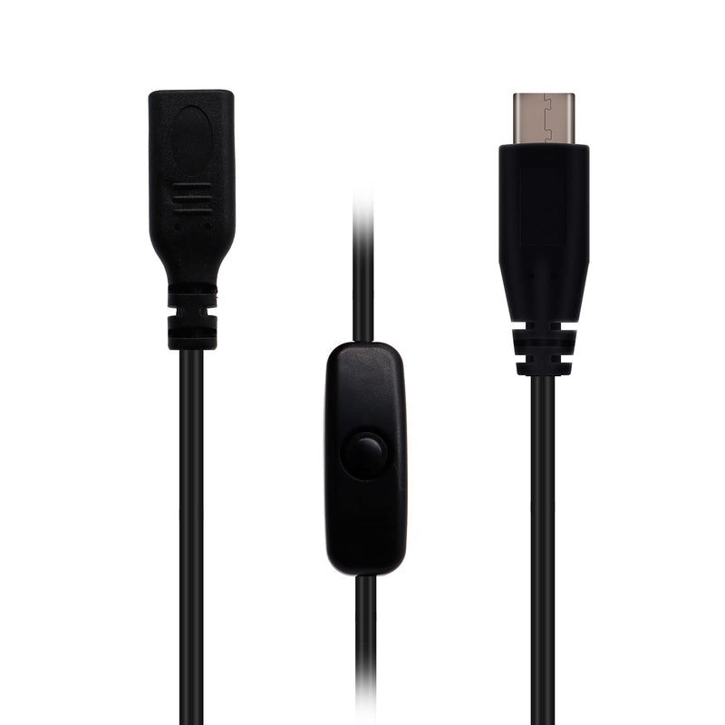  [AUSTRALIA] - MOTONG USB C to USB C Cable, Type C Male to Type C Female with Switch Charging Cable Cord for Laptop/Tablet(0.3M)