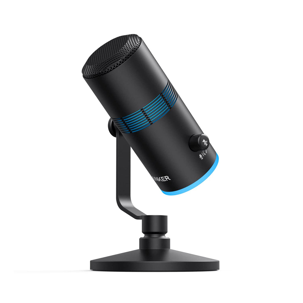  [AUSTRALIA] - Anker PowerCast M300, USB Microphone for pc, Vocals Quality in Streaming, Gaming,Twitch,YouTube, Headphone Output, gain Control and Mute, Plug and Play Compatible for Devices