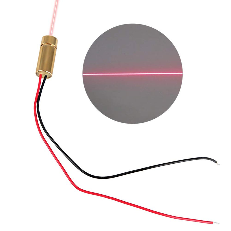  [AUSTRALIA] - Focusable Laser Module, 2.8-5V | 650nm | 5mW | 9 * 23mm Diode Module Red Dot Laser Head Measuring Tool (Line)