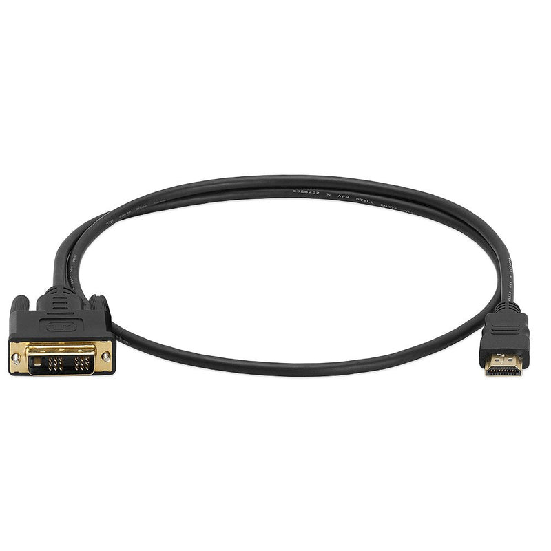  [AUSTRALIA] - CMPLE - HDMI to DVI Adapter Cable Bi Directional High Speed Monitor Cable for PC Laptop HDTV Projector - 3 feet 3FT Black