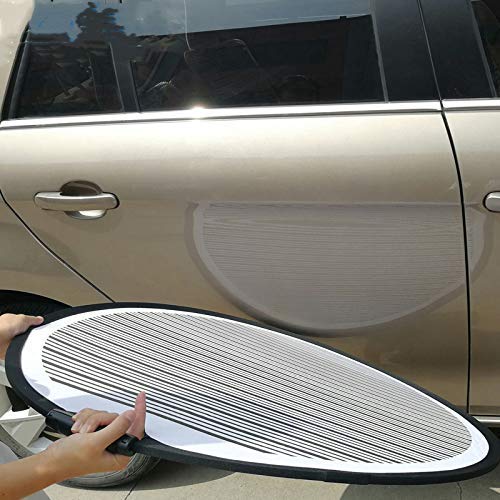  [AUSTRALIA] - HiYi Dent Foldable Lined Dent Reflector Board Cloth Portable Flexible Reflector Led Line Board Scratch for Dent Remover Automotive PDR Dent Fix Tools Dent Panel Striped Light Board