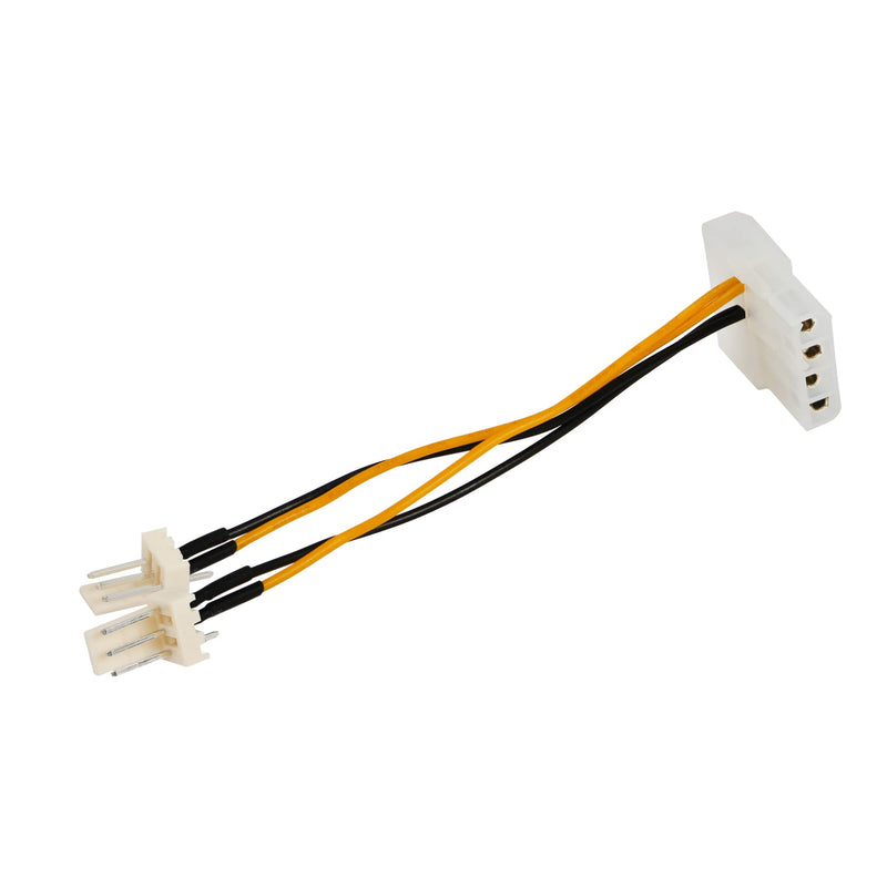  [AUSTRALIA] - PNGKNYOCN 3-Pin Fan to 4-Pin Molex Pass-Through Power Adapter Cable, 4-pin Molex/IDE to 3 Pin CPU Fan Power Cable（2-Pack）