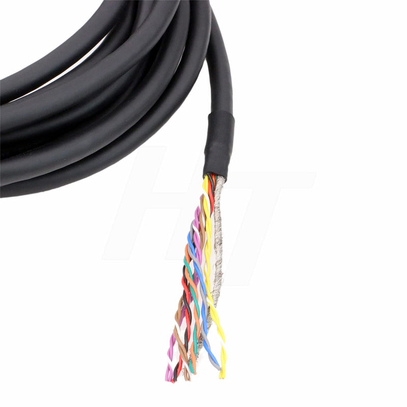  [AUSTRALIA] - HangTon Hirose 12 Pin Female HR10A-10P-12S to Open End Flying Cable Bare Wire for Allied AVT GigE, Sony DXC, Panasonic, Hitachi, Jai, Basler, Dalsa, Teli, Toshiba Camera (Straight 12-pin, 2 m) Straight 12-pin