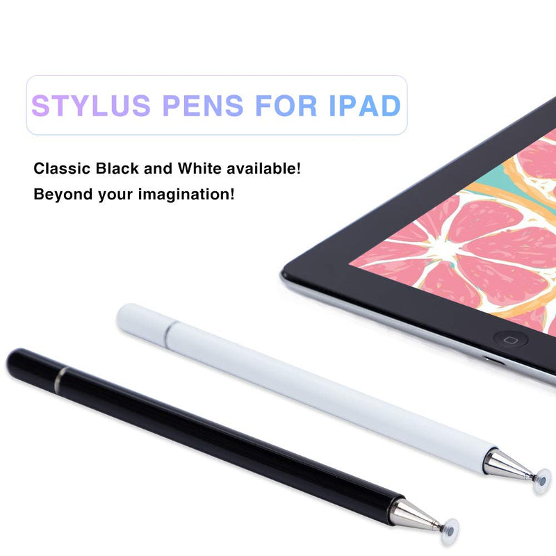Stylus Pens for Touch Screens, Disc Stylus Pen for ipad, Magnetism Cover Cap, Compatible for Apple/iPhone/Ipad pro/Mini/Air/Android All Touch Screens Devices-(2 Pcs) - LeoForward Australia