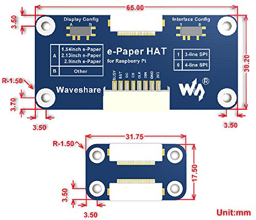  [AUSTRALIA] - Universal e-Eink Driver HAT Supports Various Waveshare SPI e-Paper Raw Display Panels for Connecting with Raspberry/Arduino/Nucleo