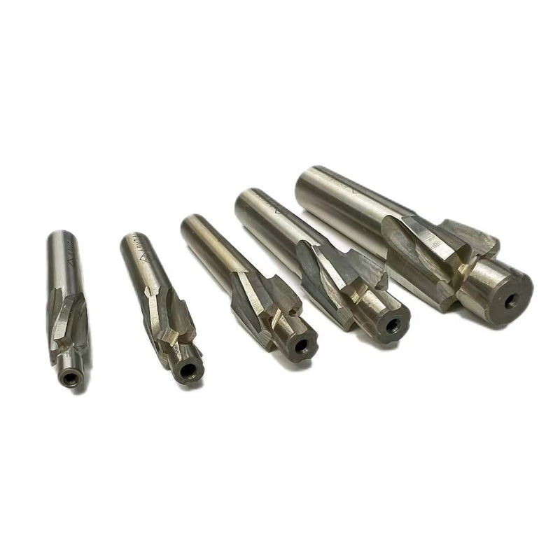  [AUSTRALIA] - 5pcs Counterbore Drill Bits Set,High-Speed Steel M3-M8 4 Flutes HSS-AL Straight Shank Counterbore End Mills for Copper Aluminum Steel Cast Iron