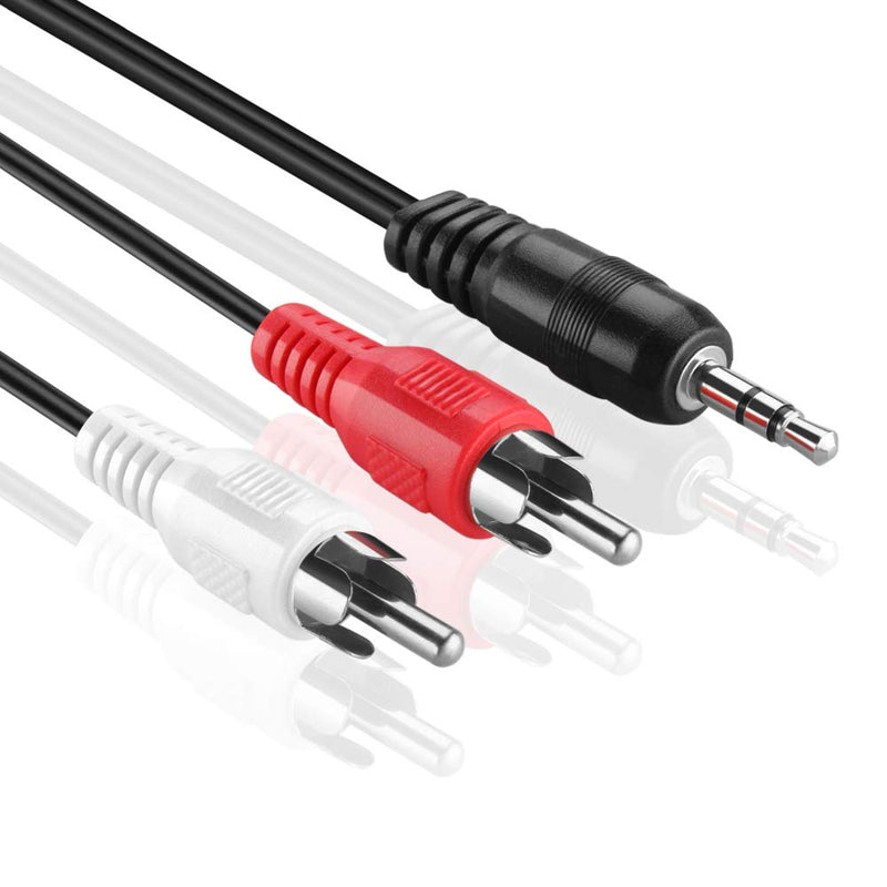 TNP 3.5mm to RCA Audio Cable (30 Feet) Bi-Directional Male to Male Nickel Plated Connector AUX Auxiliary Headphone Jack Plug Y Adapter Splitter Converter to Left/Right Stereo 2RCA Wire Cord 30FT - LeoForward Australia