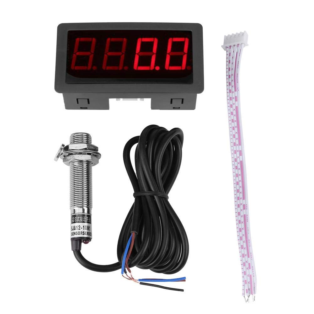  [AUSTRALIA] - Digital tachometer 4 digital red/blue LED tachometer tachometer + hall proximity switch sensor NPN (red) red