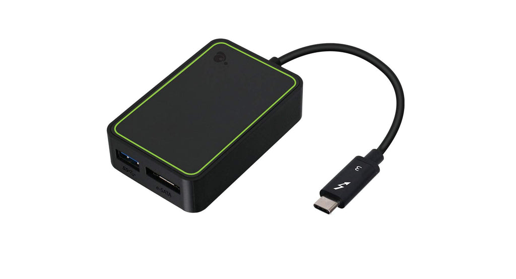  [AUSTRALIA] - IOGEAR Thunderbolt 3 to eSATA and USB Adapter - 6 Gbps eSATA External Storage - USB-A 3.1 Second Port - Up to 40Gbps Data Rate - Plug-n-Play - Compatible w/eSATA III, II & I – Mac/Win - GTC3DEU