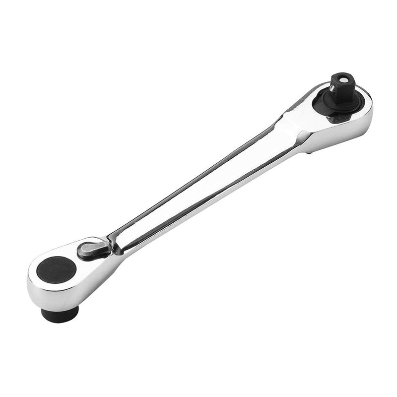 Mini Ratchet Wrench 1/4 Inch Drive Socket and Screwdriver Bit Driver Quick Release Ratchet Wrench Dual-use Spanner Multifunctional Hand Tools S:10CM - LeoForward Australia