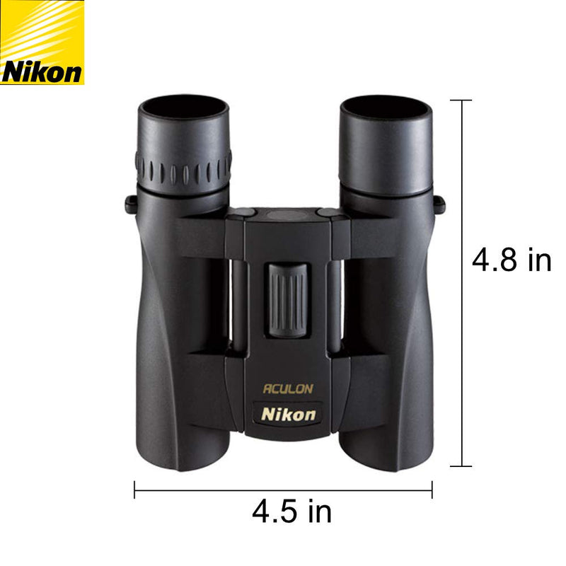  [AUSTRALIA] - Nikon Aculon A30 10x25 Binoculars Compact Binocular - Black Bundle with a Nikon Lens Pen and Lumintrail Cleaning Cloth