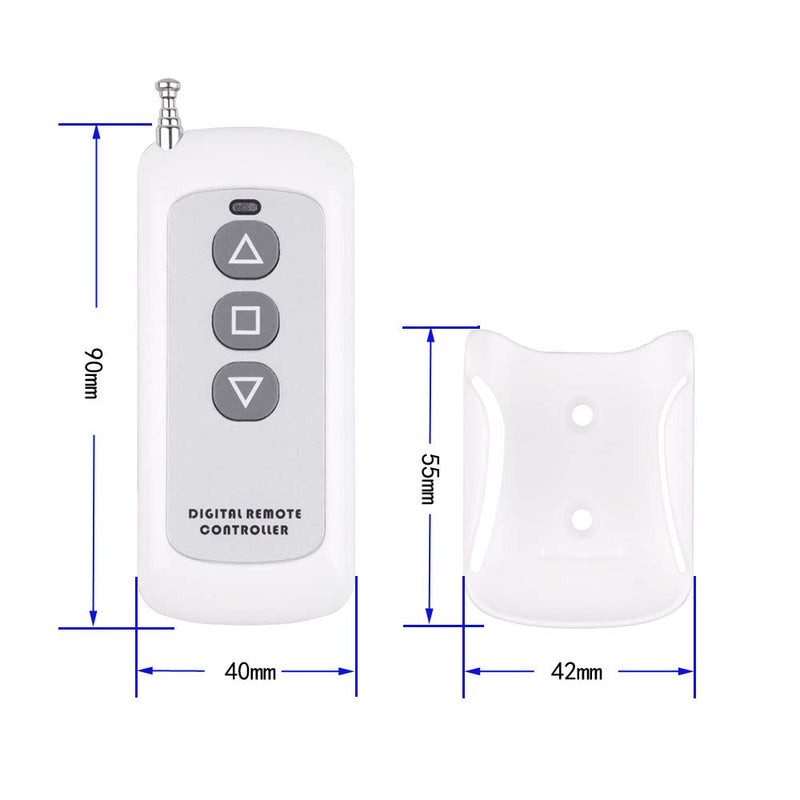  [AUSTRALIA] - DC 12V 40A Motor Remote Control Switch 2CH Motor Forward and Reverse Wireless Switch, 433Mhz Remote Control Relay Use for Car, Motor, Electric Curtain, Water Pump and More