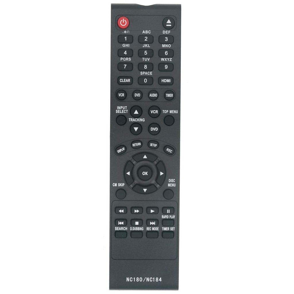  [AUSTRALIA] - NC180UH NC184UH NC180 NC184 Replace Remote Control Applicable for Funai DVD VCR ZV427FX4 ZV427FX4A ZV427FX4 A, Sanyo DVD Recorder VCR FWZV475F