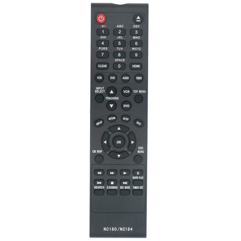  [AUSTRALIA] - NC180UH NC184UH NC180 NC184 Replace Remote Control Applicable for Funai DVD VCR ZV427FX4 ZV427FX4A ZV427FX4 A, Sanyo DVD Recorder VCR FWZV475F