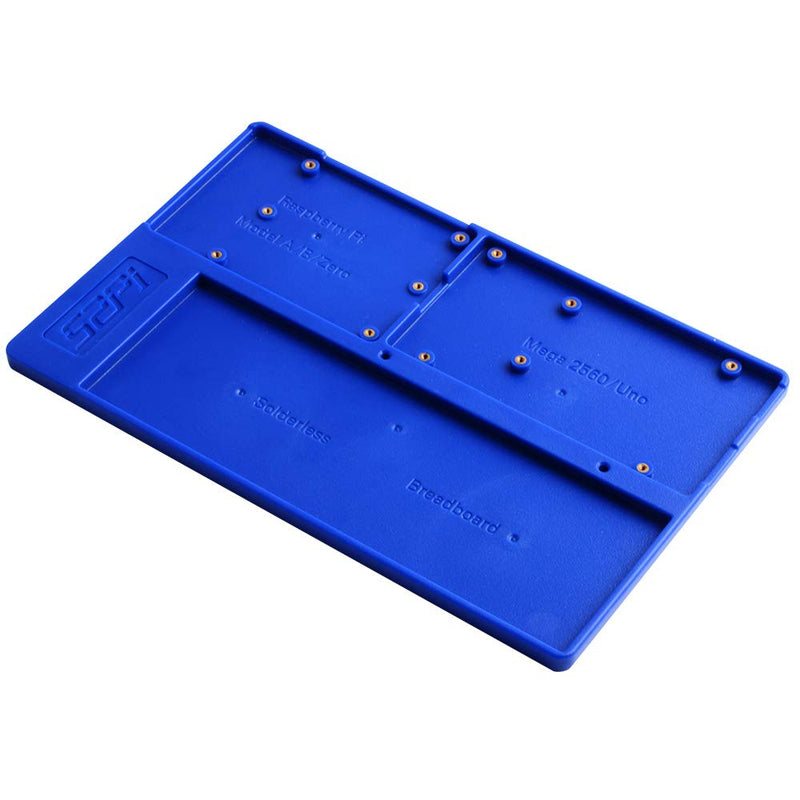  [AUSTRALIA] - GeeekPi Raspberry Pi 4B Holder ABS Holder Breadboard Holder, 5 in 1 Base Plate Case for Raspberry Pi 4 Model B,3B+,3B,2B,B+,Zero,Zero W(2) and Arduino UNO,Arduino Mega 2560 (Blue Holder)