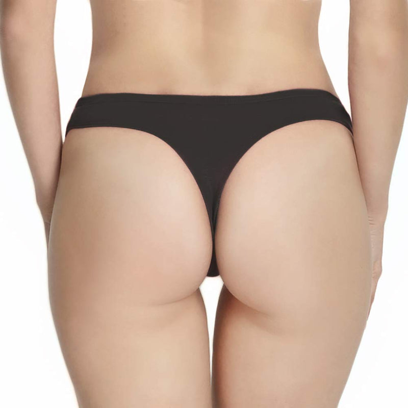 ANZERMIX Women's Breathable Cotton Thong Panties Pack of 6 Small 6-pack Dark Vintage - LeoForward Australia