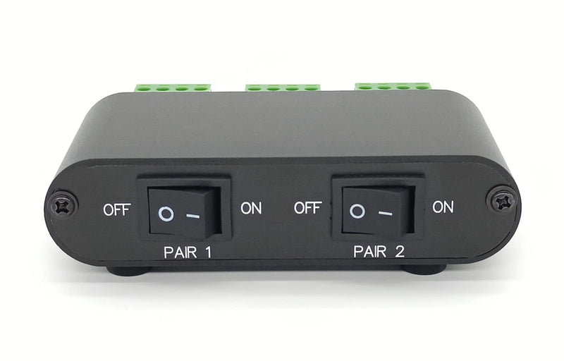  [AUSTRALIA] - TENEALAY 2-Way Audio Stereo Speaker selector Switcher Box, Combiner Multi Zone A B Speaker Switch Distribution Controller Box - P21