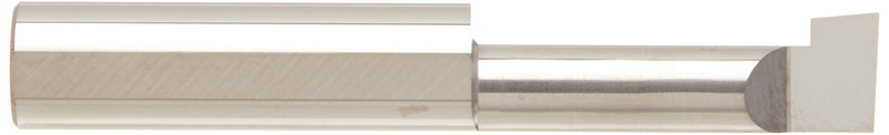 Micro 100, BB-3601100S, Right Hand Boring Tool (No Cutting Radius), 0.360" Minimum Bore Diameter, 1.100" Maximum Bore Depth, 0.090" Projection, 3/8" Shank Diameter, 2-1/2" Overall Length, Solid Carbide Tool - LeoForward Australia