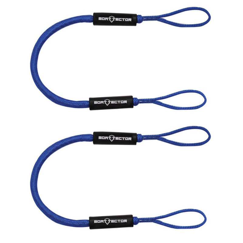  [AUSTRALIA] - Extreme Max 3006.2568 Blue 4' BoatTector Bungee Dock Line, Value 2-Pack 4'