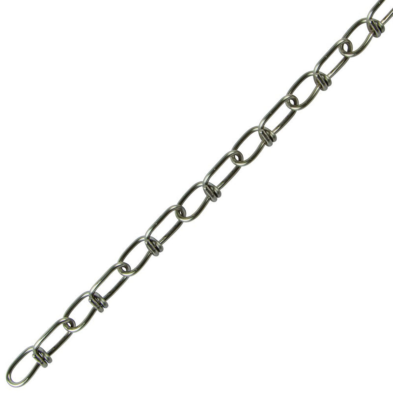  [AUSTRALIA] - Perfection Chain Products 13501 #3 Double Loop Chain, Stainless Steel Clean, 10 FT Bag