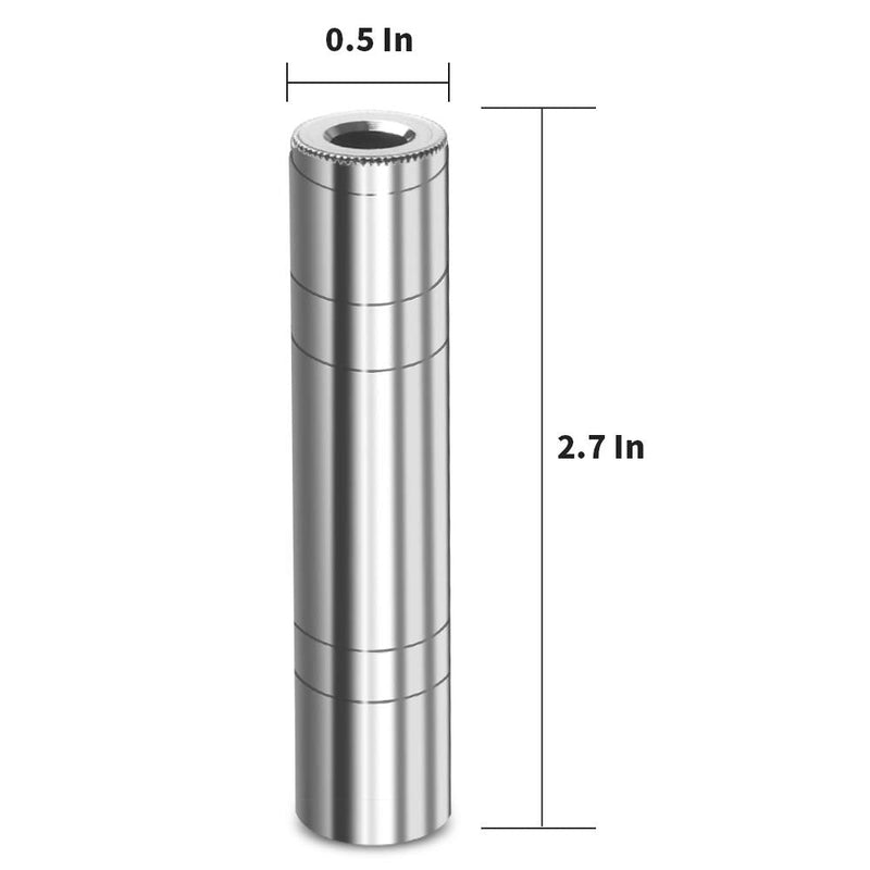  [AUSTRALIA] - Disino 1/4 Inch TRS/TS Female to Female Coupler, 1/4" (6.35mm) Jack Stereo Adapter Joiner, Gender Changer Connectors - 2 Pack