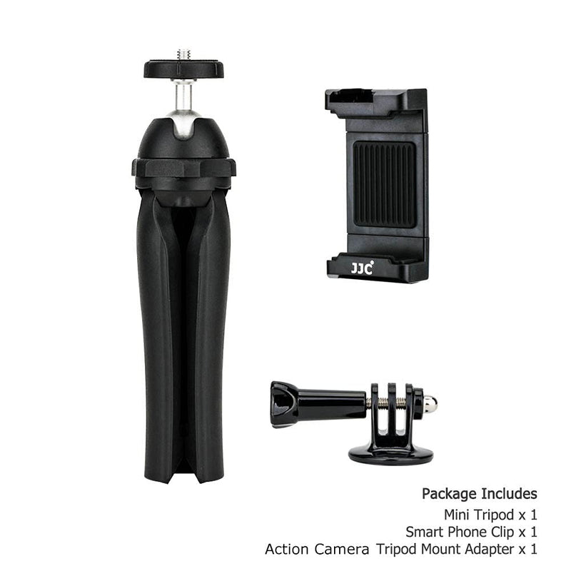  [AUSTRALIA] - JJC Mini Tabletop Tripod Stand and Handle Grip for GoPro Hero 10 9 8 7 DJI Osmo Insta360 AKASO Action Camera, iPhone Android Samsung Phone, Compact DSLR Mirrorless Digital Vlog Camera and Camcorder Non-extendable