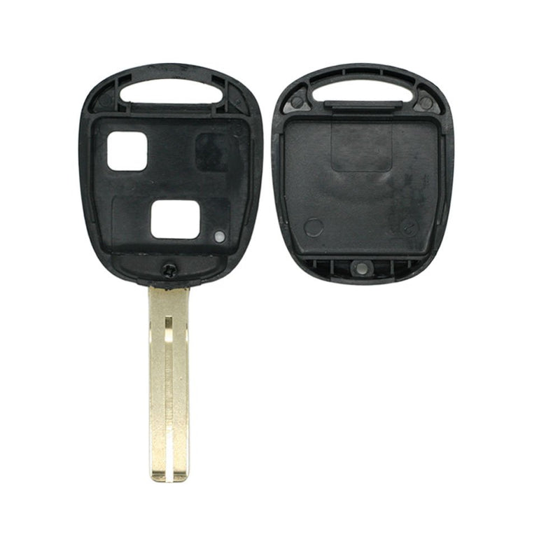 SEGADEN Replacement Key Shell Compatible with TOYOTA LEXUS 2 Button Keyless Entry Remote Key Case Fob Length 39mm Uncut Blade TOY48 PG414LA 2 Button Blade Type 3 - LeoForward Australia