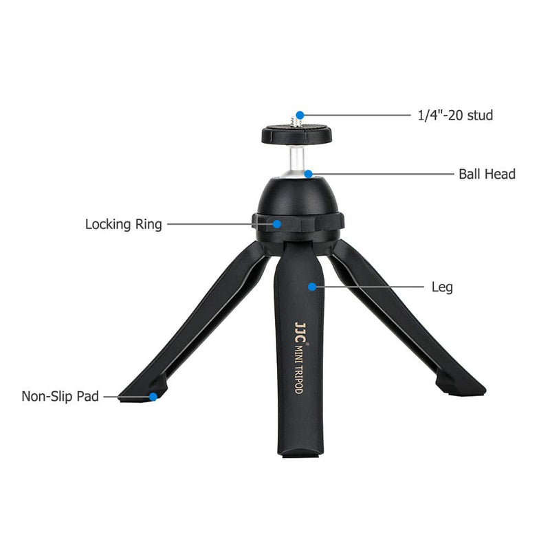  [AUSTRALIA] - JJC Vlog Camera Mini Tabletop Tripod Stand Handheld Tripod for Sony ZV-1 RX100 VII ZV-E10 A6000 A6100 A6300 A6400 A7C Canon G7X Mark III II EOS M50 M6 Mark II R R5 R6 RP Nikon Z50 Z fc Z5 Z6 Z7 & More Mini Tripod