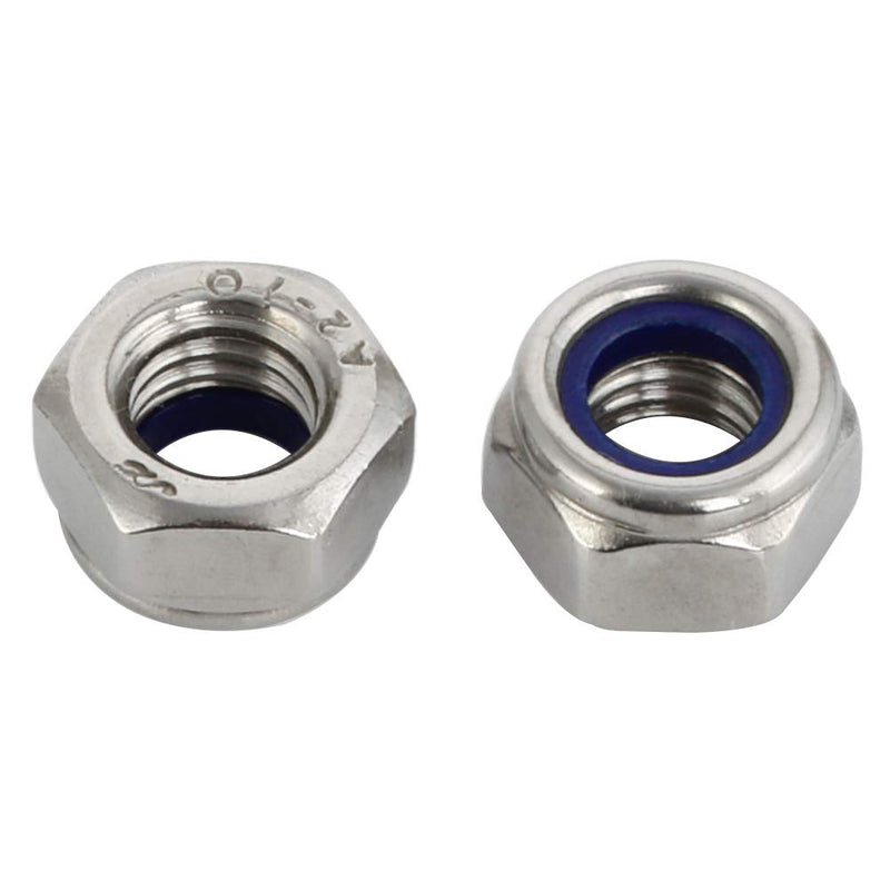  [AUSTRALIA] - M6-1.0 Metric Nylon Insert Hex Lock Nuts Locknuts, Stainless Steel 18-8 (304), Bright Finish, 50 PCS M6-1.0 (50 PCS)