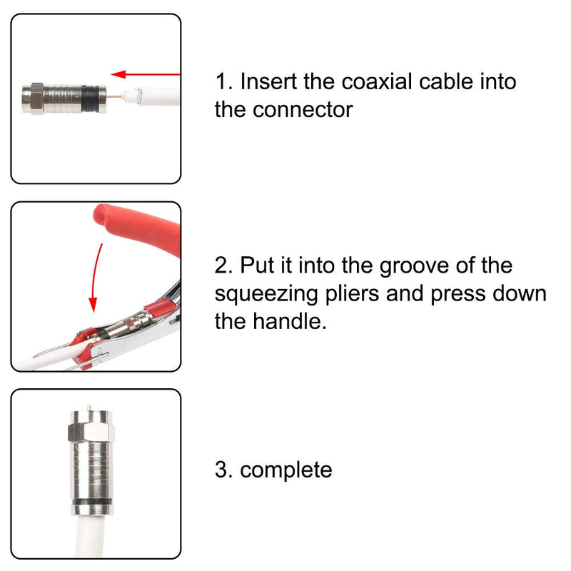  [AUSTRALIA] - New Multitool Wire Stripping Squeezing Pliers Coaxial Cable Cold Press Clamp RG59 RG6 Crimper Stripper Wire Stripping Pliers Kit KIT1