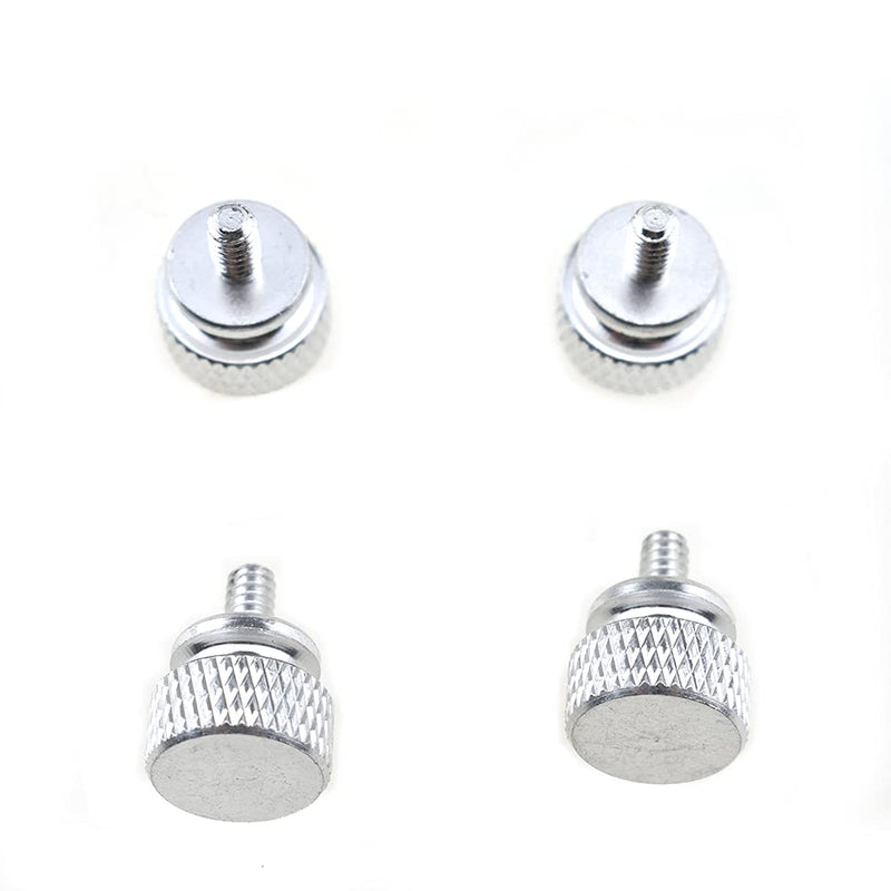  [AUSTRALIA] - Hahiyo Anodized Aluminum Thumbscrews 6#-32 Thread Size Large Knurled Head Cage Mounts Hand Tighten Easy to Grip and Turn Not Damage Inside Sturdy for Computer Case PCI Slot Motherboard Silver 10pcs 6#-32-Silver-10Pieces
