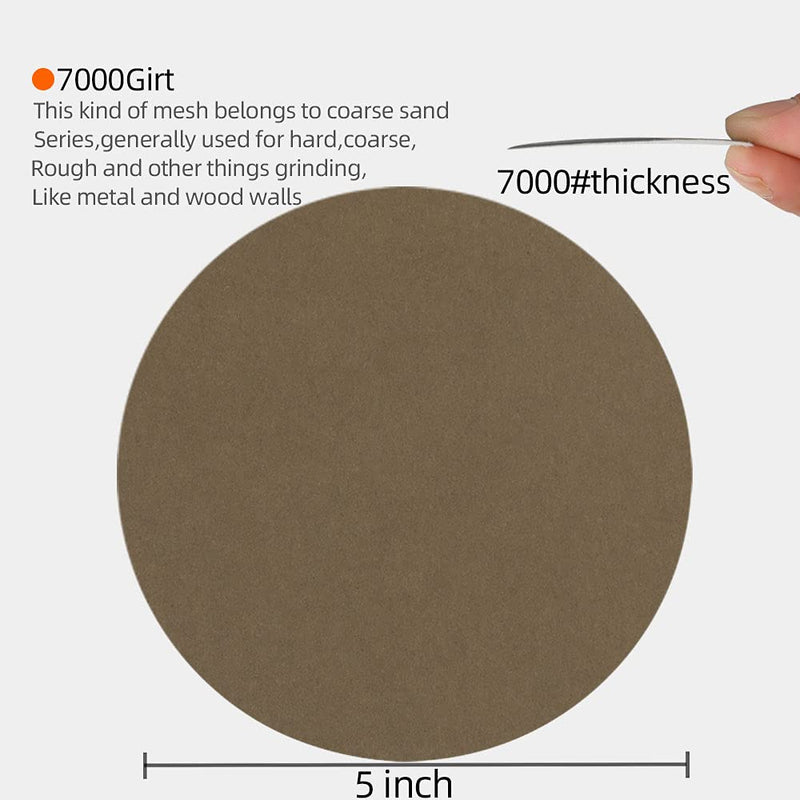  [AUSTRALIA] - YTkavq 10pcs 5 inch Sanding Disc Hook and Loop, 7000 Grit Wet Dry Silicon Carbide Sandpaper 7000#