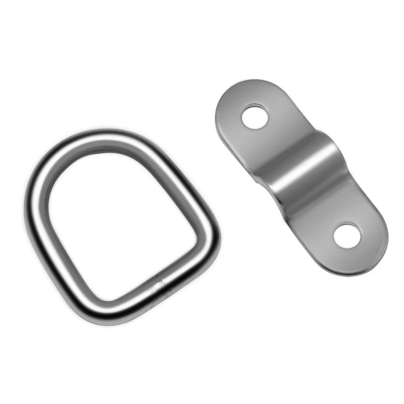  [AUSTRALIA] - Hysagtek 4X Stainless D Ring Tie Downs Trailer Anchors Points with Mounting Bracket, for Cargo Trailer Control