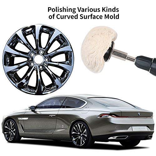  [AUSTRALIA] - polishing Ball Buffing Polishing Wheel for Drill Buffing Ball Cotton Polishing Mushroom/Cone Shaped Polishing Attachment with 1/4" Shank for manifolds Metal Stainless Steel Chrome Glass 4PCs