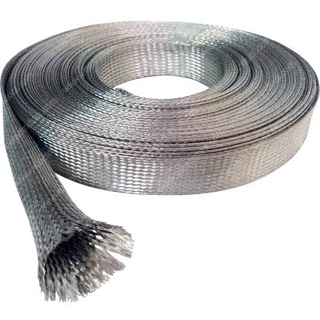  [AUSTRALIA] - Electriduct 1/2" Tinned Copper Metal Braid Sleeving Flexible EMI RFI Shielding Wire Mesh (0.32" Diameter) - 10 Feet 0.5 Inch (0.32" Dia) | 10 Feet