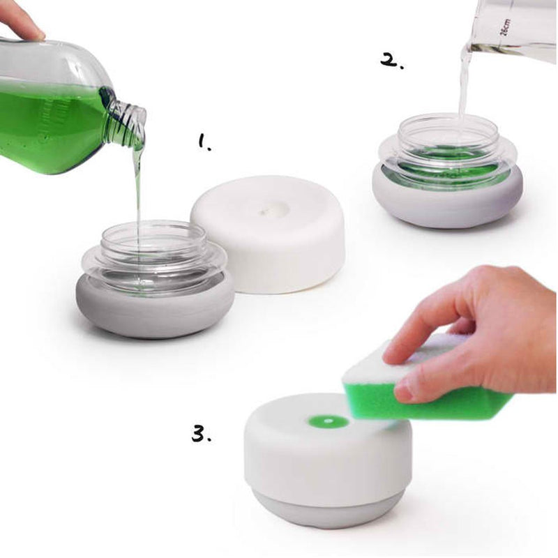  [AUSTRALIA] - IPPINKA Push Dish Soap Dispenser, White, Sustainable