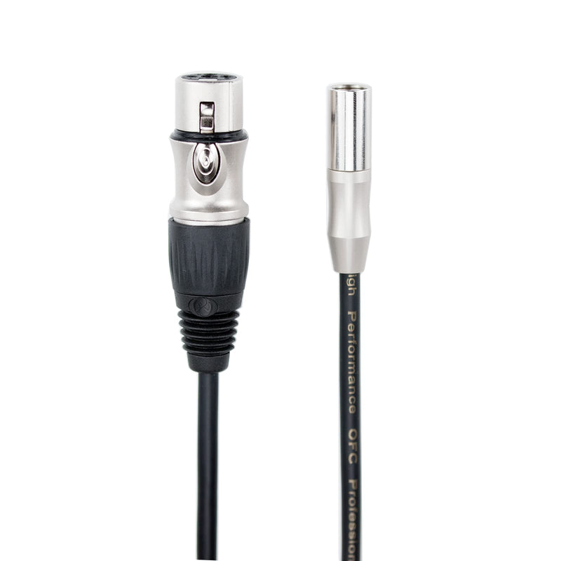 [AUSTRALIA] - XLR Cable XLR Male to Female Microphone Cable 6N OFC Nickel Plated Mini XLR Male to XLR Female Plug Mini XLR 3 Pin Pro Lapel Audio Cable for BMPCC 4K 6K Camera Video Assist 4K 3.28ft by gotor 1M (3.28ft)