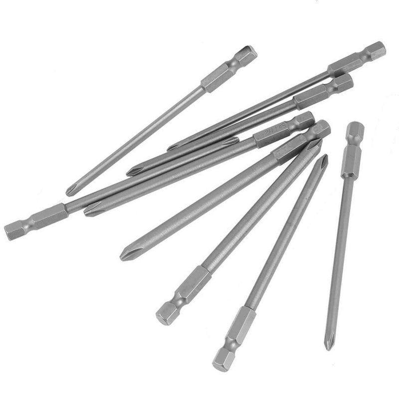  [AUSTRALIA] - Yakamoz 9pcs 4-Inch Magnetic Long Hex Cross Phillips Screw Head Screwdriver Bits Electric Screwdriver Set 9pcs/ 100mm