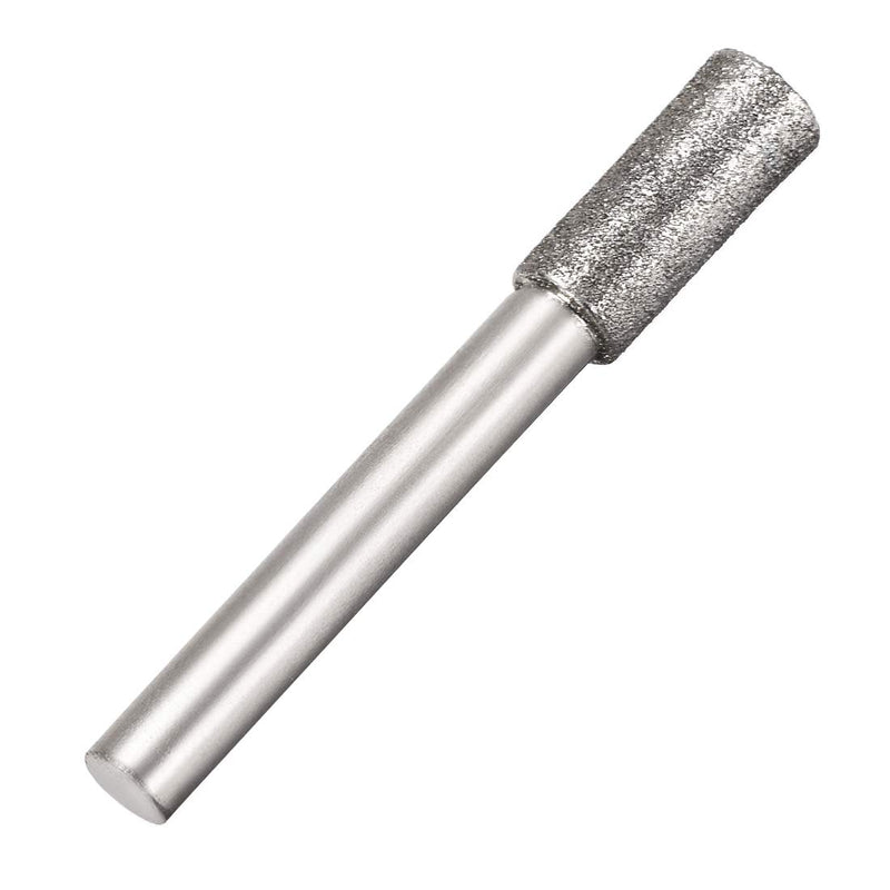 uxcell Diamond Burrs Bits Grinding Drill Carving Rotary Tool for Glass Stone Ceramic 120 Grit 1/4" Shank 8mm Cylinder 5 Pcs - LeoForward Australia