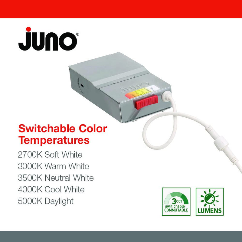  [AUSTRALIA] - Juno WF4 SWW5 90CRI MW M6 Round Baffle LED Downlight, 120 Volts, 2700K/3000K/3500K/4000K/5000K, Triac Dimming, 4-Inch Ultra-Thin, Matte White 4-Inch Ultra Thin Trim