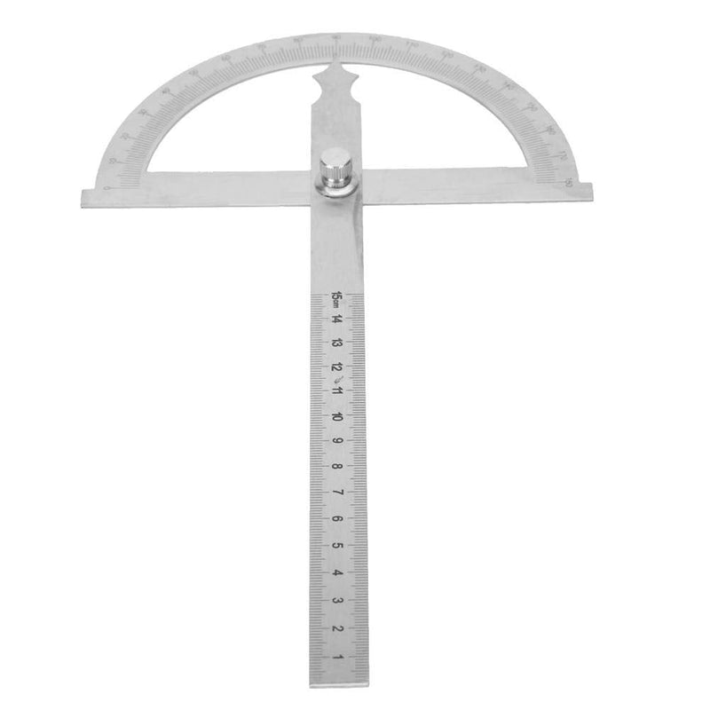  [AUSTRALIA] - Stainless steel protractor, 0-180 degrees 15 cm digital inclinometer protractor goniometer angle finder measuring device ruler (150 x 200 mm) 150 x 200 mm