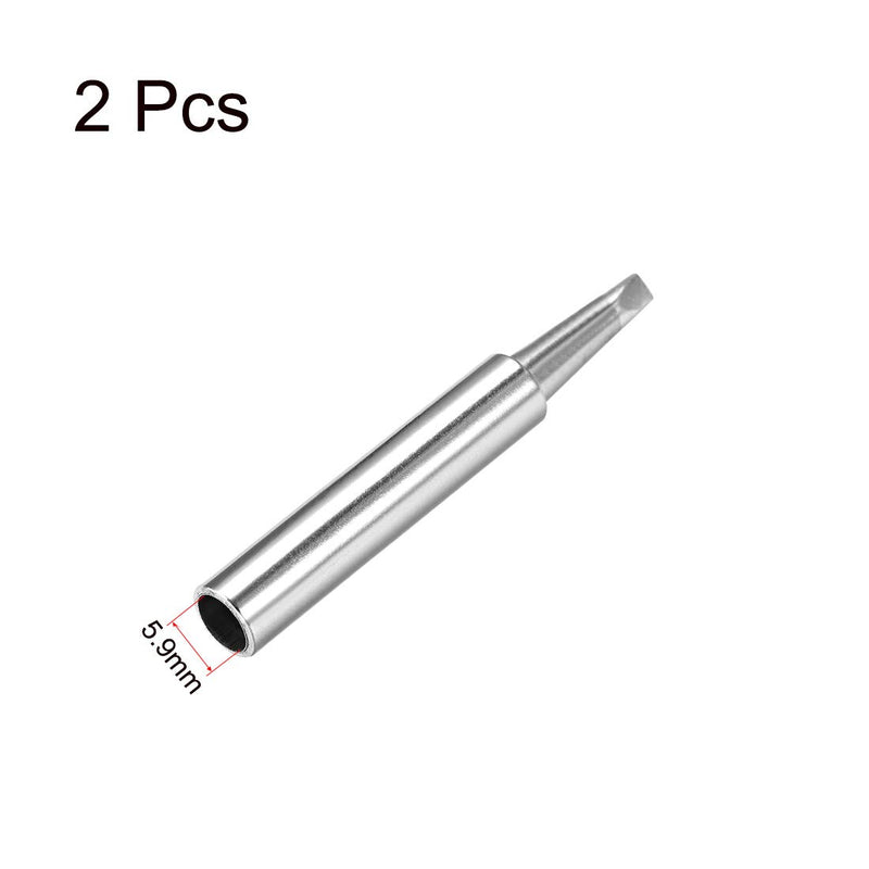  [AUSTRALIA] - uxcell Soldering Iron Tip Replacement Oxygen Free Copper 3.5mm Point Width Solder Tip 3.5D Silver 2pcs