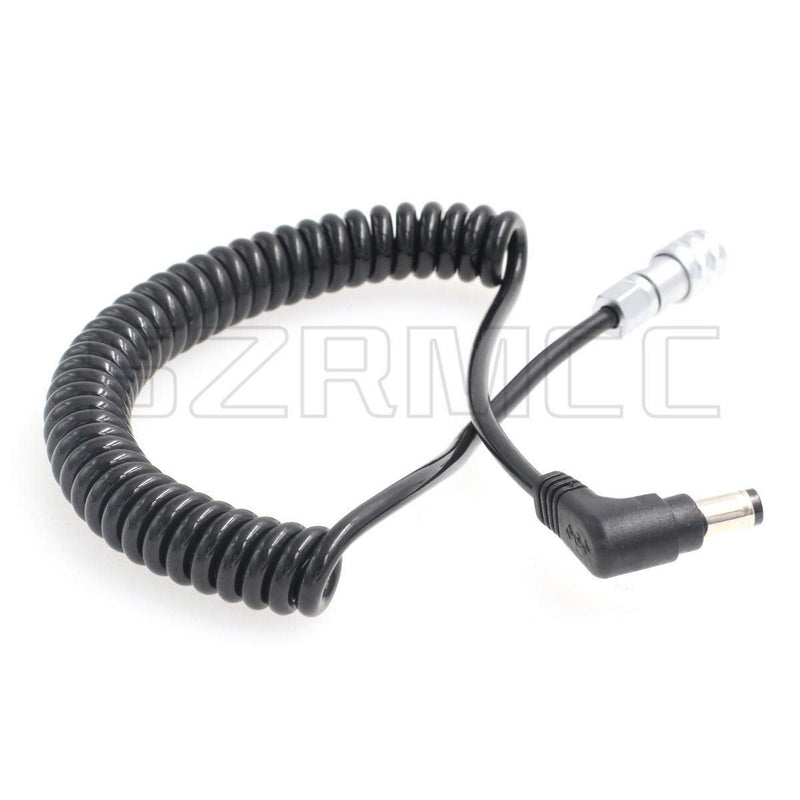  [AUSTRALIA] - SZRMCC DC2.5mm to Weipu SF610 2 Pin Female Plug Power Cable for BMPCC 4K/6K Blackmagic Pocket Cinema 4K/6K Camera (Coiled Cable, Right Angle DC2.5mm) Coiled Cable