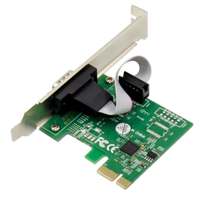  [AUSTRALIA] - dynattenik 1-Port PCI Express (PCIe) RS232 Serial Host Controller Adapter - PCIe to Serial DB9 Card - Standard/Low Profile Brackets