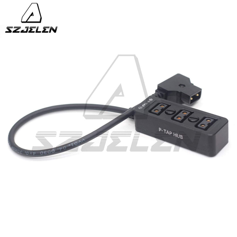  [AUSTRALIA] - SZJELEN Metal Triple P-TAP D-tap Splitter,D-tap to 3ports D-tap P-tap Splitter Cable for Photography Power,Dtap Three-Way Splitter (Black Straight Cable) Black Straight Cable