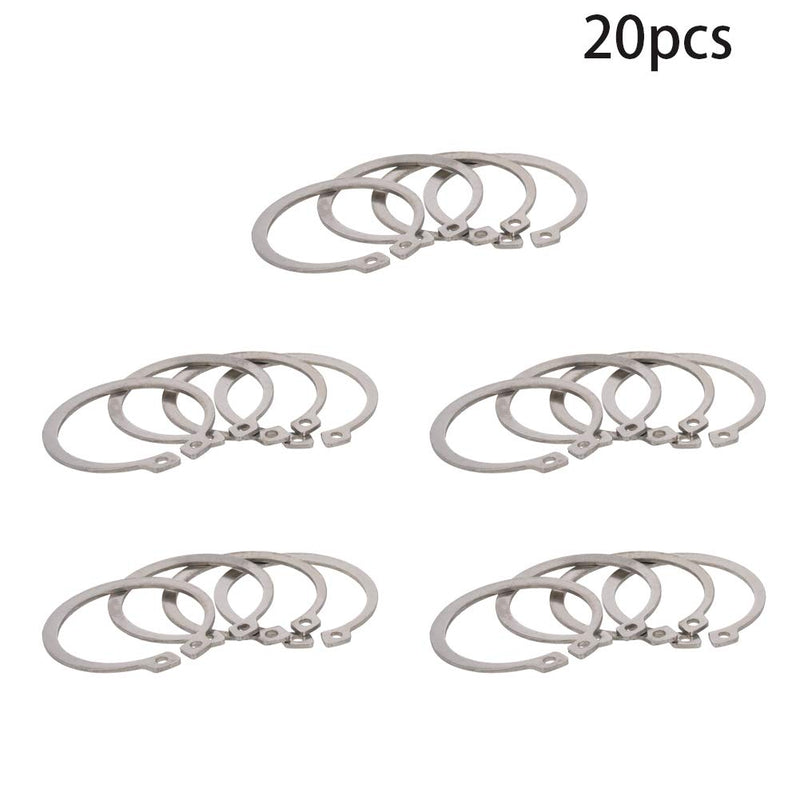  [AUSTRALIA] - MroMax External Circlips, 49mm OD External Retaining Rings, 304 Stainless Steel C-Clip Retaining Shaft Snap Rings for Automobiles, Valves, Electrical and Bearings, 20Pcs Φ45