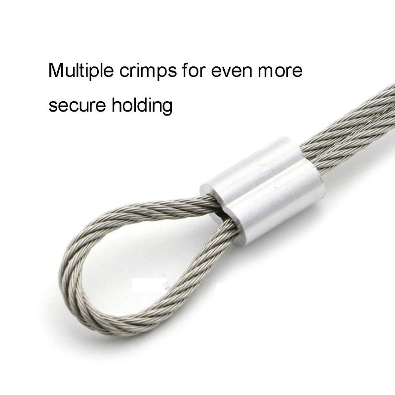 TOYELIU 50pcs Aluminum Crimping Loop Sleeves Cable Crimp for 5/32" Diameter Wire Rope 5/32" - LeoForward Australia