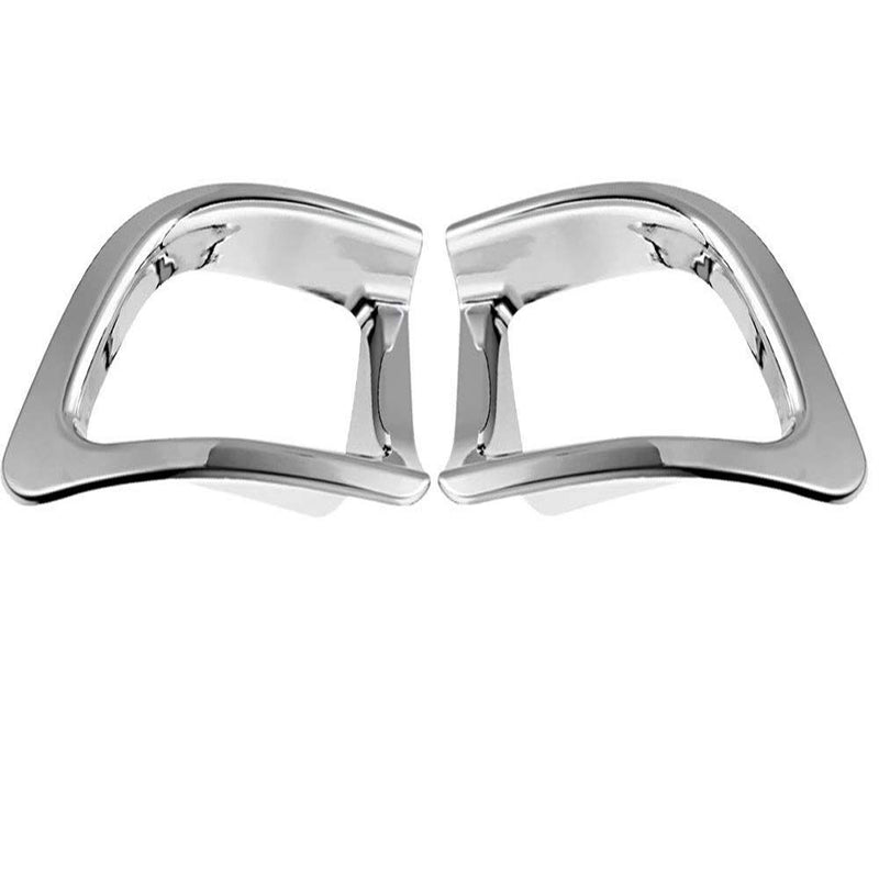  [AUSTRALIA] - 2 Pcs Chrome Plated ABS Rear Bumper Fog Light Lamp Cover Trim Fit for Toyota Highlander 2014 2015 2016 2017 2018