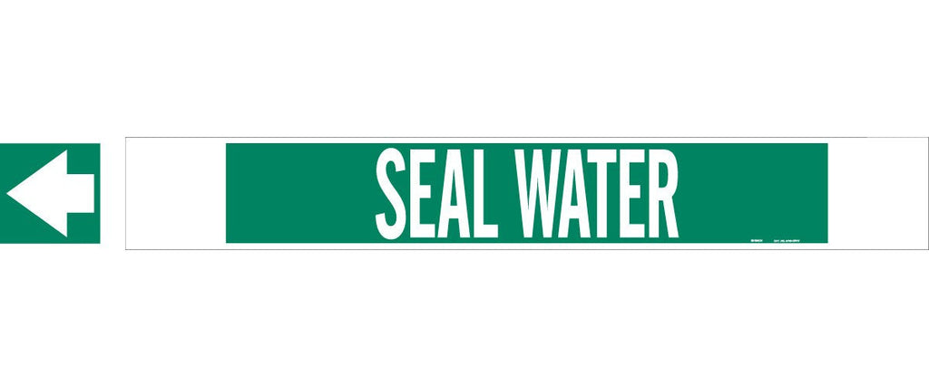  [AUSTRALIA] - Brady 5758-Hphv High Performance - High Visibility Pipe Marker, B-681/B-883, White On Green Polyester Over-Laminate On Fiberglass Plastic Carrier, Legend "Seal Water"